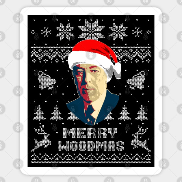 woodrow wilson Funny Merry Christmas Sticker by Nerd_art